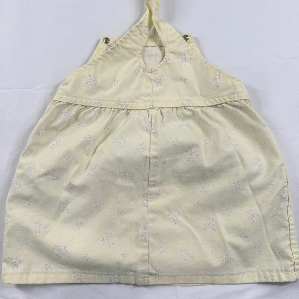 Vintage OshKosh B'Gosh Skirtall Overall Dress 3T Floral USA Matching‎ Set 90s